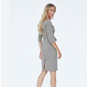 Zara Plaid Off the Shoulder Dress.